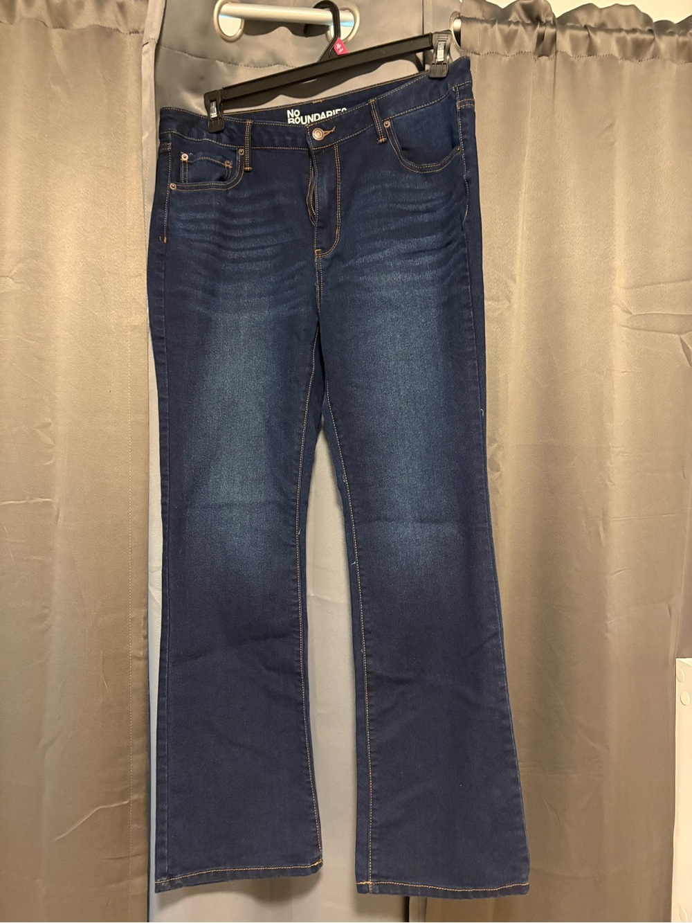 No Boundaries Women's Dark Blue Wide Leg Jeans
